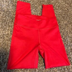 Outdoor Voices red leggings.